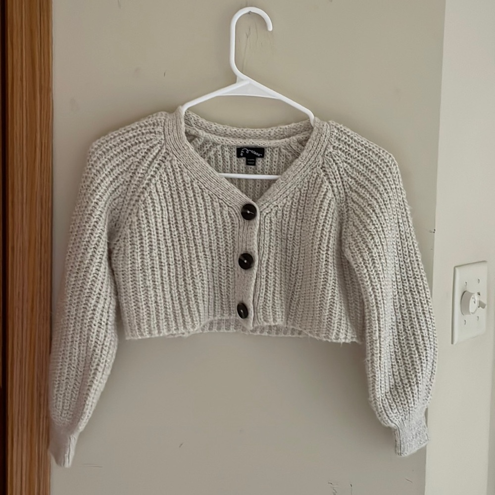 Off-White Crop Top Thin Sweater (S)